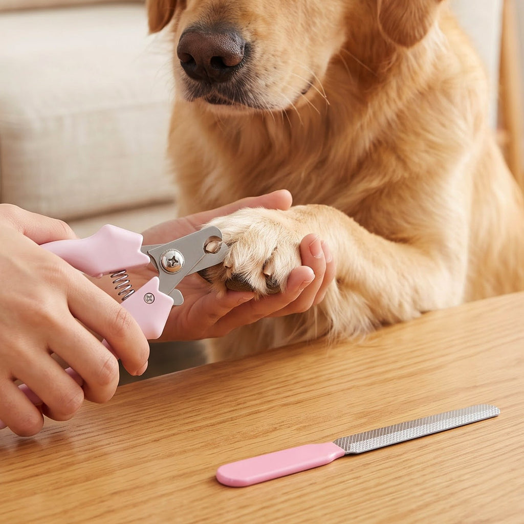 Pet Nail Clipper And Filer Home Grooming Set For Dogs Cats And Small Pets (2 Pc)