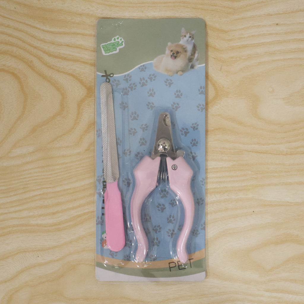 Pet Nail Clipper And Filer Home Grooming Set For Dogs Cats And Small Pets (2 Pc)