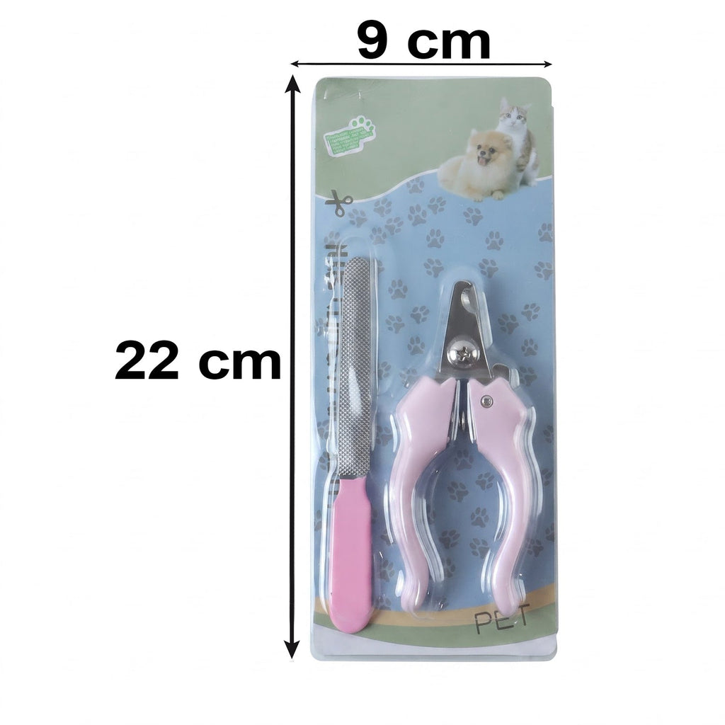 Pet Nail Clipper And Filer Home Grooming Set For Dogs Cats And Small Pets (2 Pc)