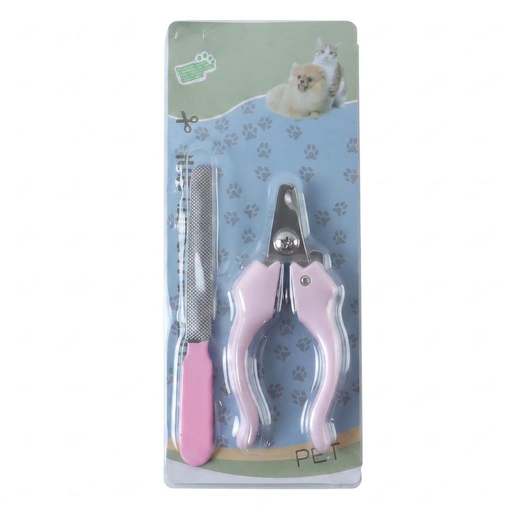 Pet Nail Clipper And Filer Home Grooming Set For Dogs Cats And Small Pets (2 Pc)