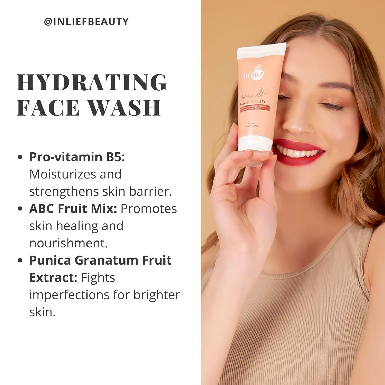 Inlief Deep Hydrating  Refreshing Face Wash (1 Pc  100 Gm)