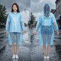 Disposable Rain Coat Hooded Full Sleeve Poncho For Bike Riders (1 Pc)